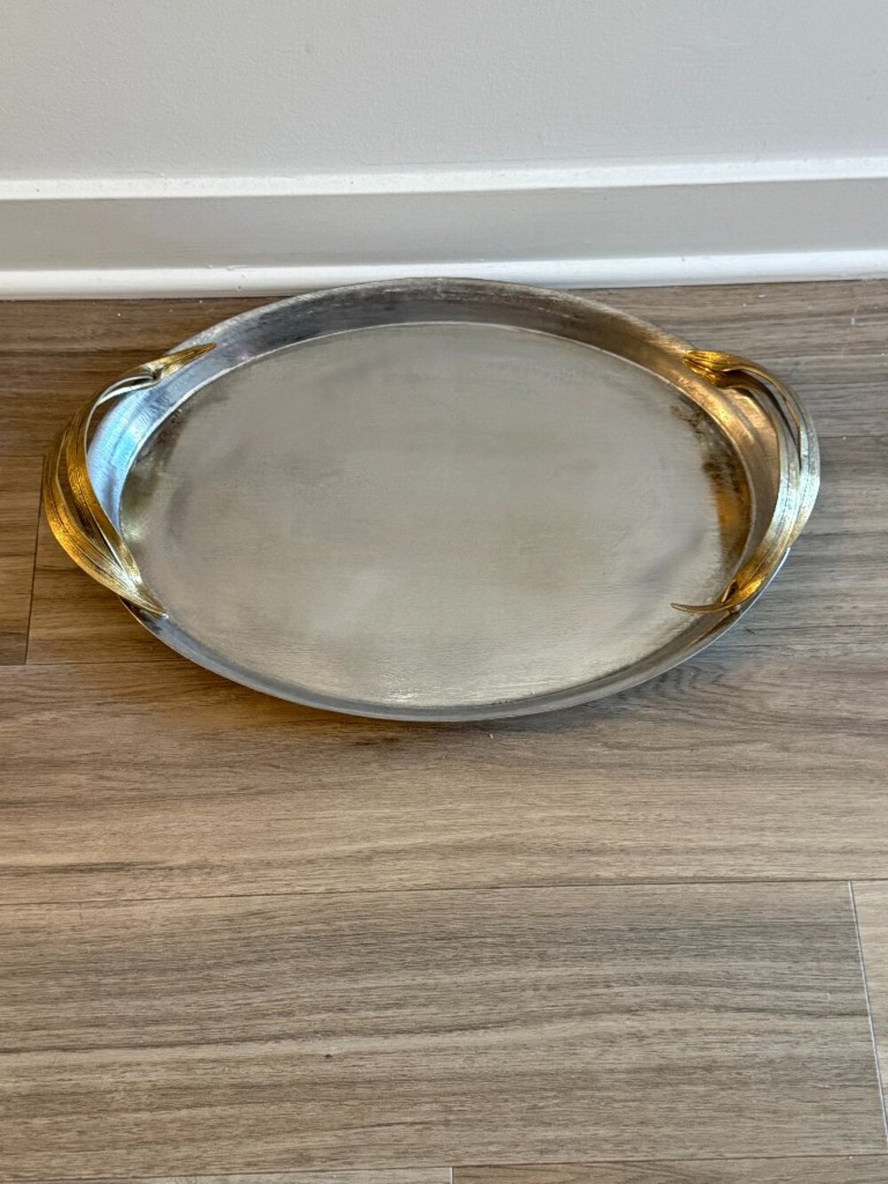 Michael Aram Oval "Palm Serving Trey" (NEW), Stainless Steel (Smart Brushed) - Picture 7 of 11